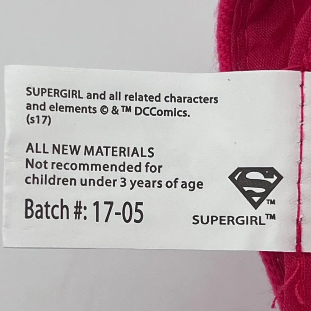 Supergirl Snapback Cap Hat Six Flags Exclusive Pink & White DC Comics Superhero - Picture 3 of 13